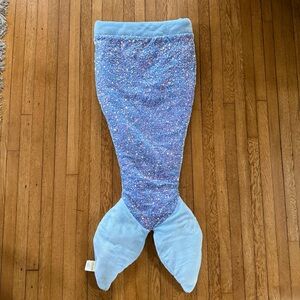 Cynthia Rowley Super Plush Light Blue Sequin Mermaid Tail Blanket for Girls 54”